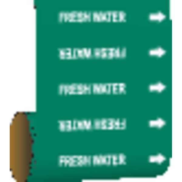 Pipe Marker, Fresh Water, Green, 15532