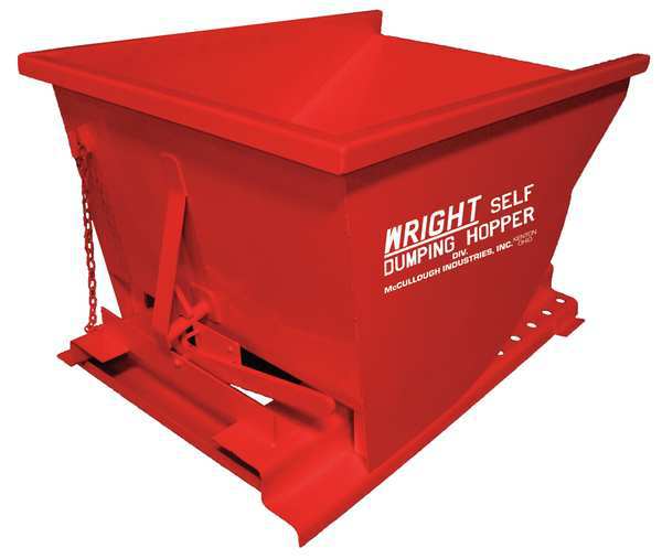 Self Dumping Hopper, 6000 lb., Red
