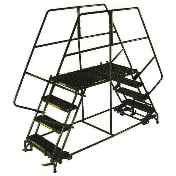 Rolling Work Platform, Steel, Dual, 30 In.H