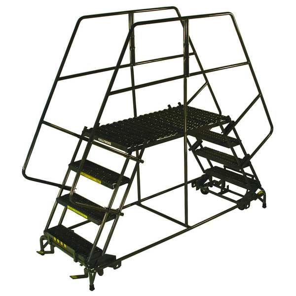 Rolling Work Platform, Steel, Dual, 70 In.H