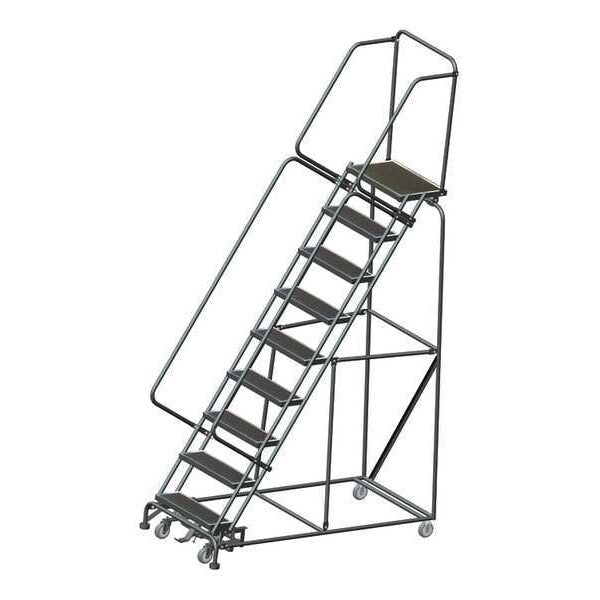 123 in H Steel Rolling Ladder, 9 Steps