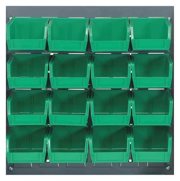 Steel Louvered Panel, 18 in W x 1/4 in D x 20 in H, Gray