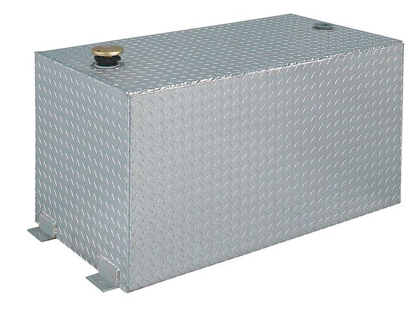 JOBOX 100 Gallon Rectangular Aluminum Liquid Transfer Tank for Trucks