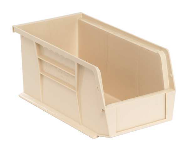 Hang & Stack Storage Bin, Ivory, Polypropylene, 10 7/8 in L x 5 1/2 in W x 5 in H