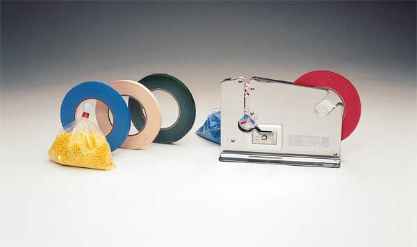 Bag Sealing Tape, PVC, Red, 3/8In x 180 Yd