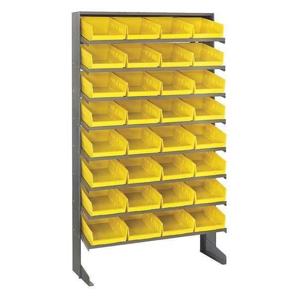 Steel Pick Rack, 36 in W x 60 in H x 12 in D, 8 Shelves, Gray