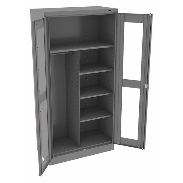 24 ga. ga. Steel Storage Cabinet, 36 in W, 72 in H, Stationary