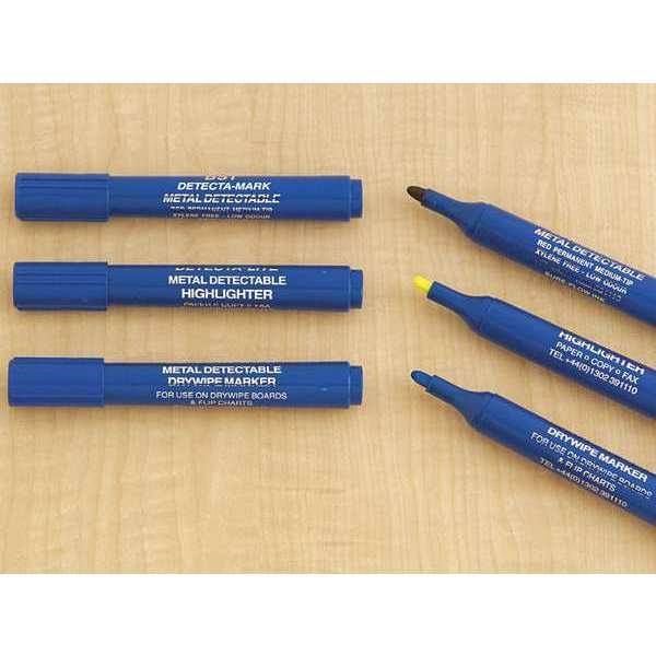 Metal Detectable Highlighter, Blue, 10PK