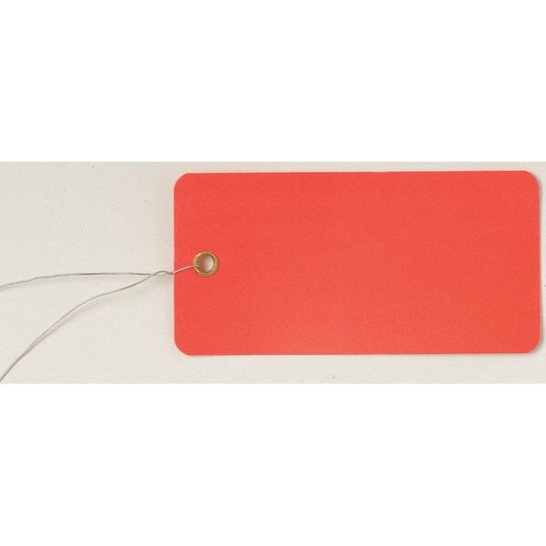 Blank Tag, 3-3/4 x 1-7/8 In, R, Vinyl, PK25