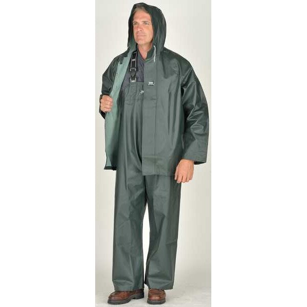 Rain Suit w/Jacket/Bib, Unrated, Orange, XL