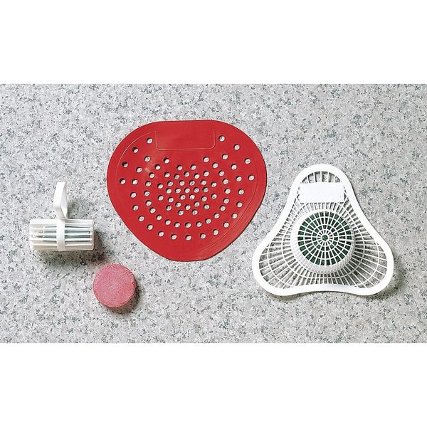 Urinal Screen, Non-Para, Heart, Cherry Fragrance, Red, 12 Pack