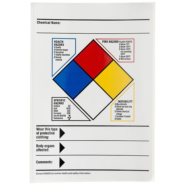 NFR Label, 5-7/8 In. H, 4 In. W, PK100
