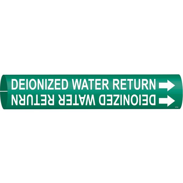 Pipe Mrkr, Deionized Water Return, 4to6 In