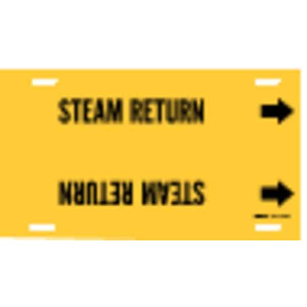 Pipe Marker, Steam Return, Y, 6 to7-7/8 In