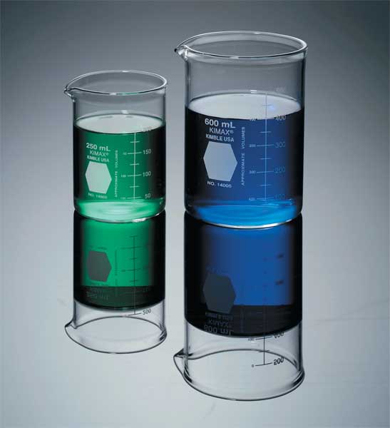 Beaker, 250mL, Glass, 92mm H., PK48