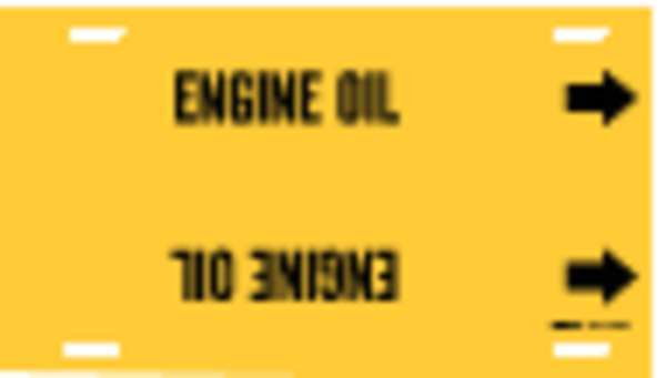 Pipe Marker, Engine Oil, Yel, 6 to 7-7/8 In