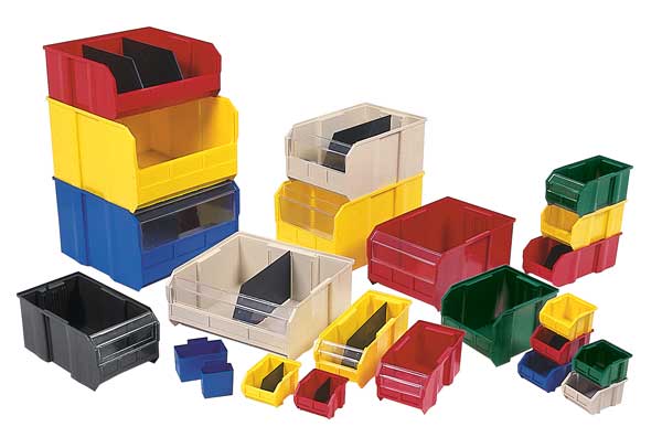 Plastic Divider, Black, 10 in L, 4 1/4 in W, 4 1/4 in H