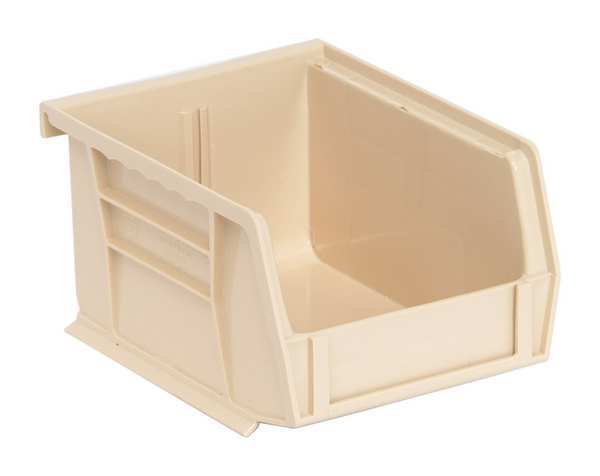 Hang & Stack Storage Bin, Ivory, Polypropylene, 5 3/8 in L x 4 1/8 in W x 3 in H
