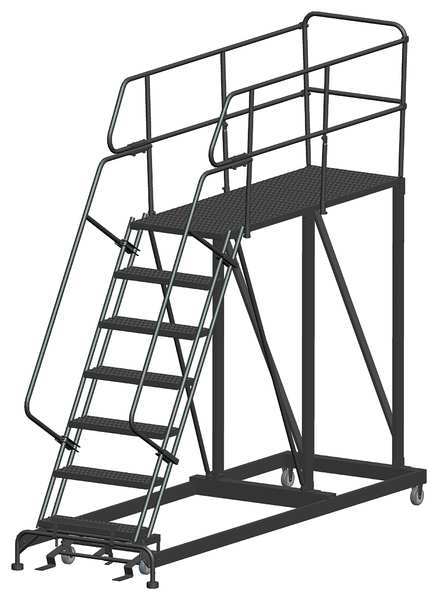 Roll Work Platform, Steel, Single, 70 In.H