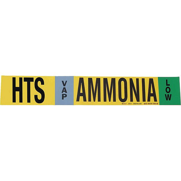 Ammonia Pipe Marker, HTS, 3 to 5In