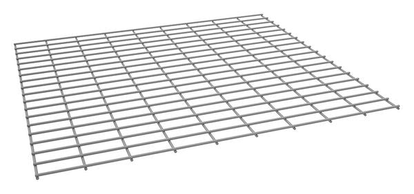 Decking, Steel Wire, 36 in W, 36 in D, Gray, Powder Coated Finish, Gauge: 5