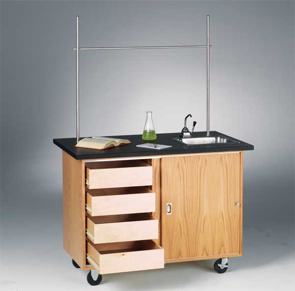 MOBILE DEMONSTRATION TABLE W/DRWRS/