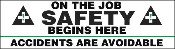 Safety Record Signs, 28In x 8ft., Vinyl