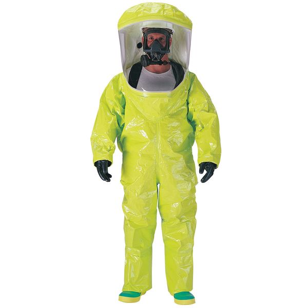 Encapsulated Suit, L, Yellow, Tychem(R) 10000, Zipper