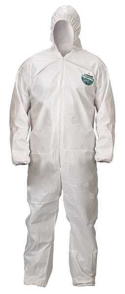 Hooded Disposable Coveralls, 2XL, 50 PK, White, MicroMax(R) NS, Zipper