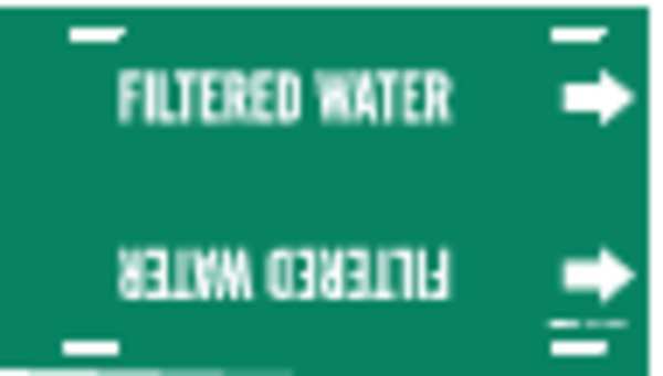 Pipe Marker, FilteR Water, Gn, 6 to7-7/8 In