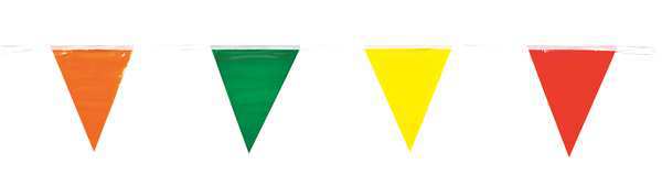Pennants, Polyethylene, Red, 60 ft.