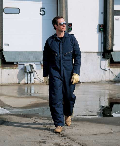 Coverall, Chest 38 to 40In., Navy
