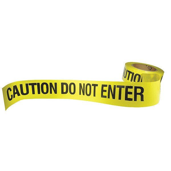 Hazard Warning Tape, Roll, 3In W, 60 ft. L