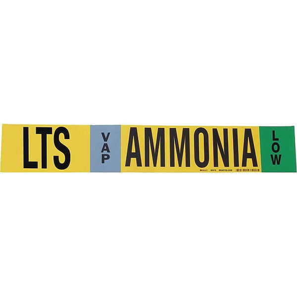 Ammonia Pipe Marker, LTS, 3 to 5In