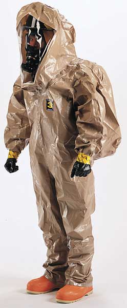 Encapsulated Suit, 6 PK, Tan, Tychem(R) 5000, Zipper