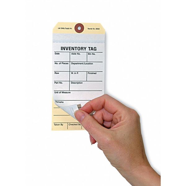 Two-Part Inventory Tag, Cardstock, PK100