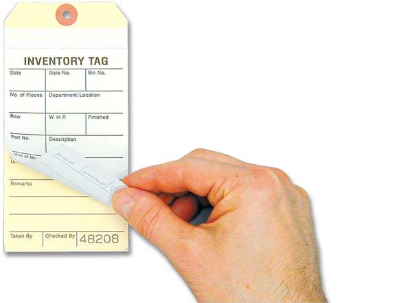 Two-Part Inventory Tag, Cardstock, PK100
