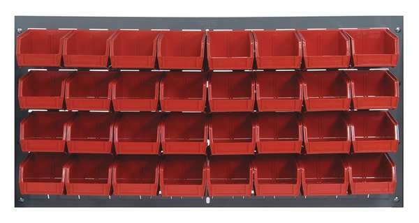 Steel Louvered Panel, 36 in W x 1/4 in D x 20 in H, Gray