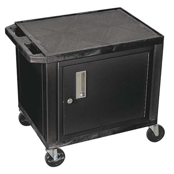 Audio-Visual Cart, 150 lb., Black, 18 In. L