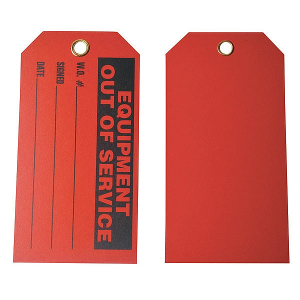 Equipment Status Tag, 3 x 5-3/4 In, PK100