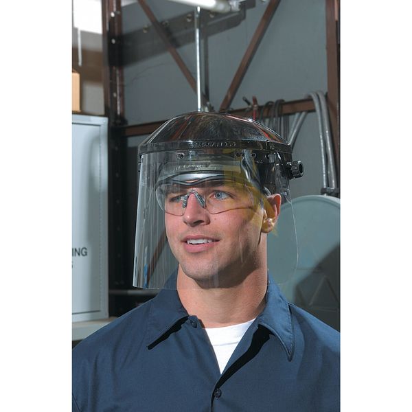 Faceshield Visor, Acetate, Clr, 7x16-3/4in