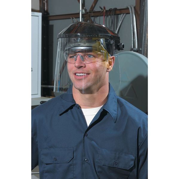 Faceshield Visor, Acetate, Clr, 7x16-3/4in