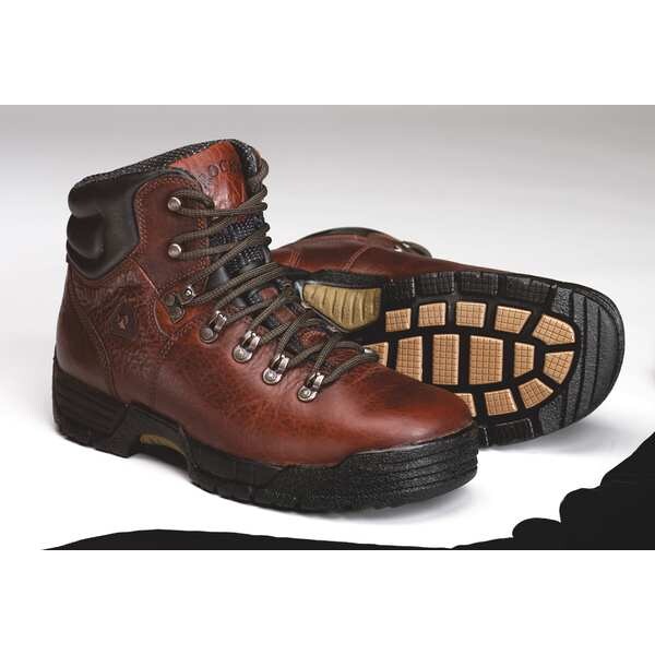 Size 13 Men's 6 in Work Boot Steel Work Boot, Dark Brown