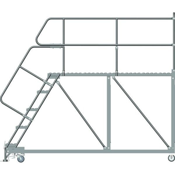 Roll Work Platform, Steel, Single, 50 In.H