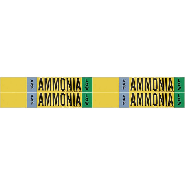 Ammonia Pipe Mrker, IIAR, 1 to 2-1/2In, PK4, 90470
