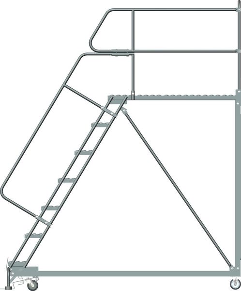 Roll Work Platform, Steel, Single, 70 In.H