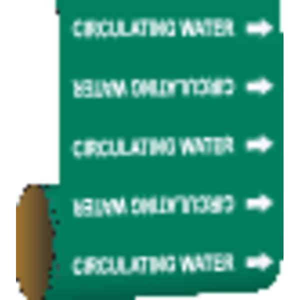 Pipe Marker, Circulating Water, Grn, 41551