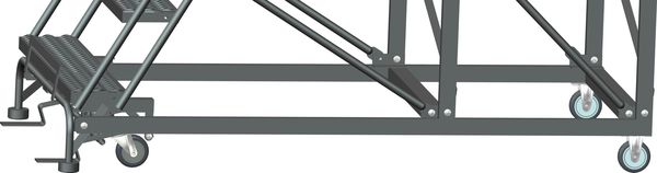 Roll Work Platform, Steel, Single, 30 In.H