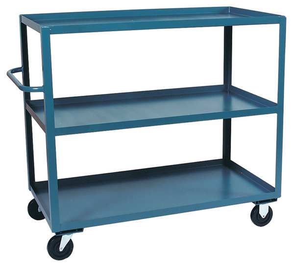 12 ga. Steel Stock Cart, 3 Shelves, 3000 lb
