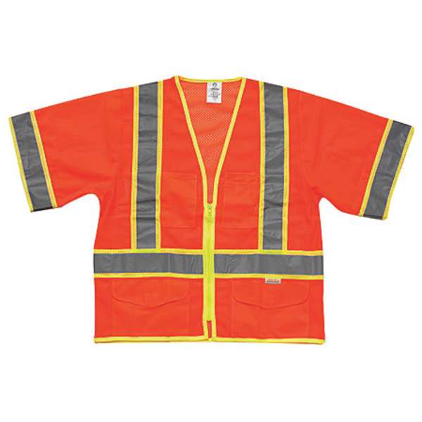 3XL Class 3 High Visibility Vest, Orange